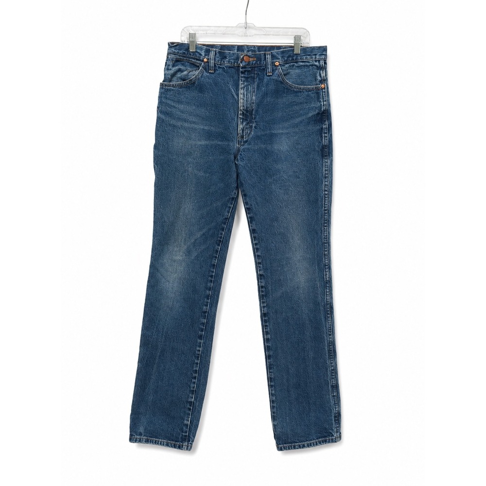 Wrangler 936PWD Cowboy Cut Slim Fit Jeans Blue Denim 34x35 Mens Western Straight